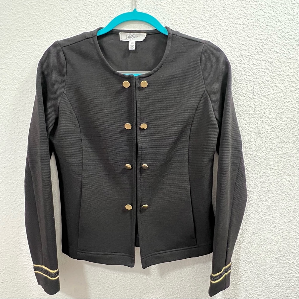 Libby Edelman Black Blazer with Gold Detailing size XS